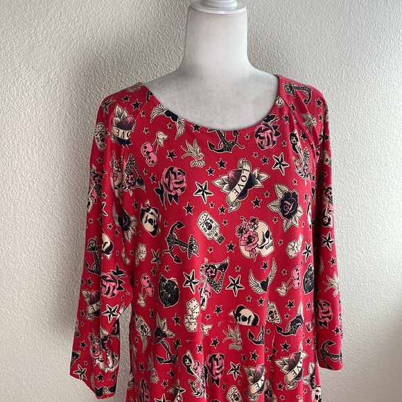 Torrid - Mini Studio Luxe Ponte Babydoll Dress - Picture 5 of 10